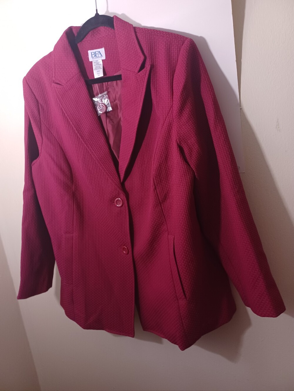 BFA Women's Structured Raspberry Blazer New 3X - Picture 9 of 11
